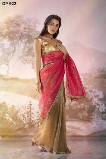 LAXMINAM OP-922 DESIGNER TWILL NET SAREE WHOLESALER IN INDIA